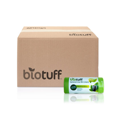 Box of Bio Tuff Need Wipes biodegradable bin liners